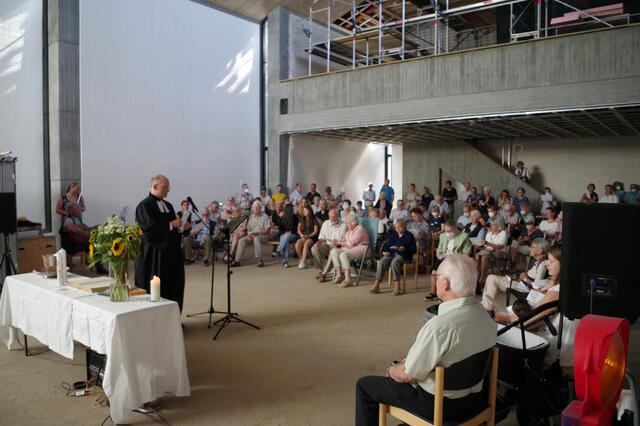 Baustellengottesdienst in der Christuskirche Radolfzell.
