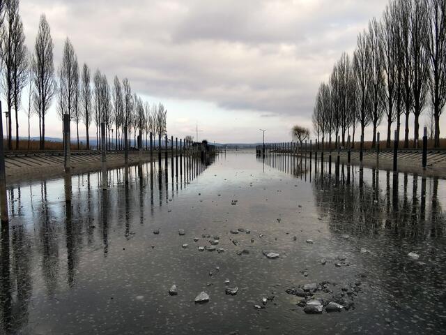 Das Eis aus dem See im letzten Januar, im Mooser Hafen. | Foto: Oliver Fiedler