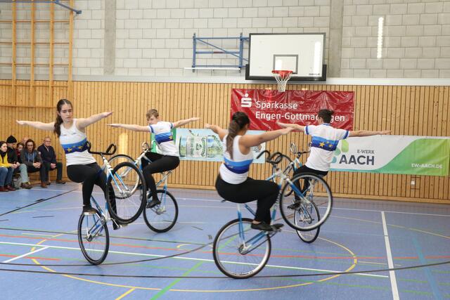 Die 4er Kunstrad JuniorInnen offen des RMSV Aach.
