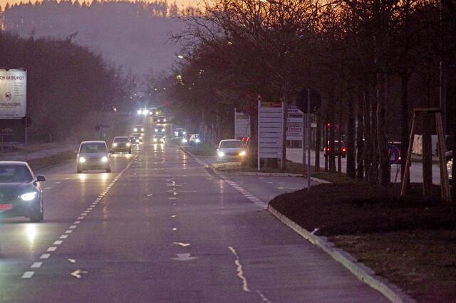 Die Georg-Fischer-Straße hat in der Planung als Vorbild in der Großzügigkeit die Gewerbegebiete in den USA genommen.  | Foto: Oliver Fiedler/Archiv