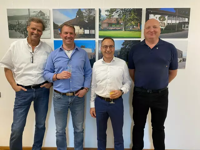 von links: Daniel Trisner, Alexander Fischer, Alessandro Ribaudo und Andreas Eppler | Foto: Gemeinde Bodman-Ludwigshafen