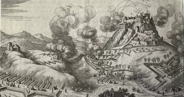 Die Belagerung der Festung Hohentwiel 1641. | Foto: Stadtarchiv Singen, in „Hilzingen – Geschichte und Geschichten – Band 1“.