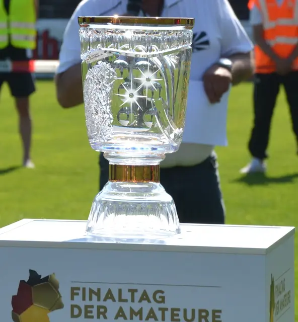 Das Objekt der Begierde: Der SBFV-Rothaus-Pokal. Aus dem Landkreis Konstanz sind noch der FC Radolfzell und der Türkische SV Singen dabei.  | Foto: Archiv