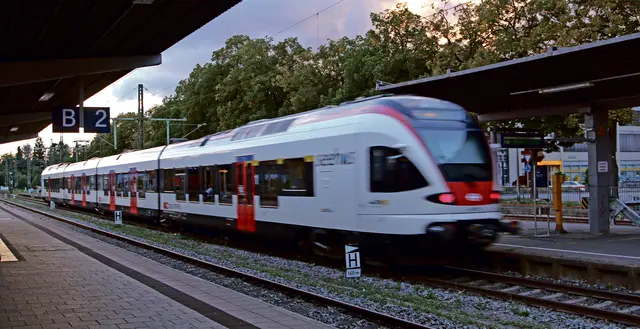 Der Rhyhas, der SBB-Deutschland, ist einer der zuverlässigsten Züge im ganzen Bundesland Baden-Württemberg. Der Seehas ist nur wenige Plätze dahinter.  | Foto: Kim Kroll