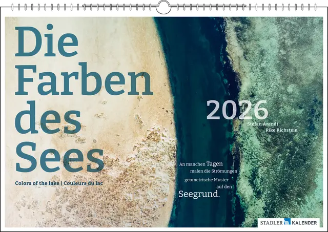 Der Kalender "Die Farben des Sees 2026" hat bei der Frankfurter Buchmesse 2025 den Kalenderpreis gewonnen. | Foto: Stadler Kalender