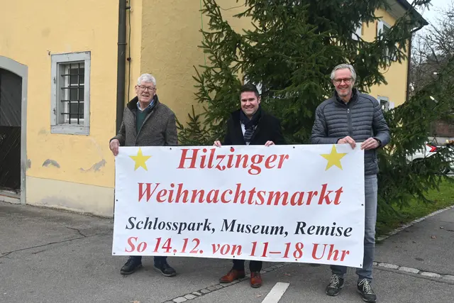 v.l: Peter Ritter (Haus- und Gartenverein Hilzingen), Bürgermeister Holger Mayer und Meinolf Bürgermann (Haus-und Gartenverein Hilzingen) freuen sich auf den Hilzinger Weihnachtsmarkt | Foto: swb-Bild: Juleda Kadrija