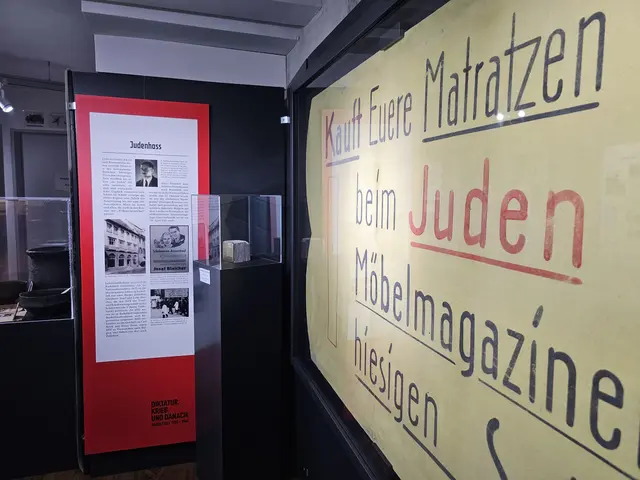 In der Sonderausstellung ist auch ein großes Plakat zu sehen, auf dem zum Boykott gegen jüdische Geschäftsinhabende aufgerufen wurde. | Foto:  Nicole Rabanser