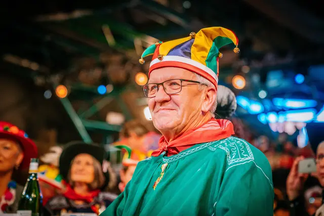 Ministerpräsident Winfried Kretschmann wird am 25. Januar dem großen Jubiläum des Stockacher Narrengerichts beiwohnen.  | Foto: Stockacher Narrengericht