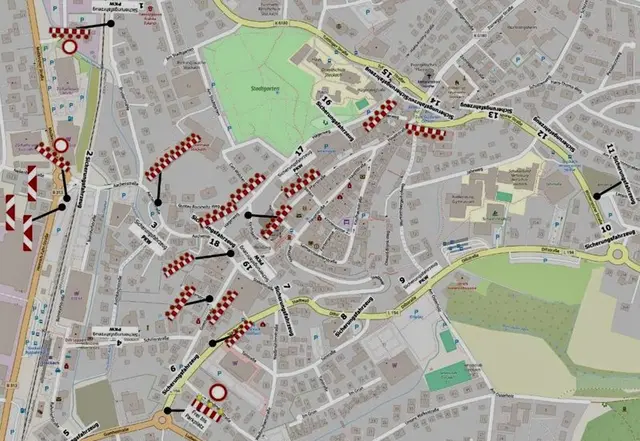 Eine Übersicht zur Straßensperrung während des Stockacher Narrentreffens am kommenden Wochenende. | Foto: Stockacher Narrengericht