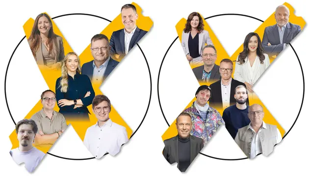 Die Landtagskandidaten aus dem Landkreis Konstanz. Links der Wahlkreis Singen: Giuliana Ioannidis (SPD), Christoph Stetter (CDU), John Löser (Die Linke), Saskia Frank (Die Grünen), Ralph Schneider (WerteUnion), Nico-Gabriel Klemann (FDP) und Nils Carstensen (Volt). René Frey (BSW) und Bernard Eisenhut (AfD) fehlen: Frey hatte das Bild erst nach Redaktionsschluss geschickt, Eisenhut hatte nicht geantwortet. Rechts der Wahlkreis Konstanz: Andrea Gnann (CDU), Nese Erikli (Die Grünen), Patrick Konopka (FDP), Steffen Jahnke (AfD), Lars Hoffmann (Die Linke), Frank Ortolf (SPD), Martin Staab (Freie Wähler), Daniel Niedwetzki (BSW) und Yannick Fiechtner(Volt). | Foto: Collage: Kim Kroll