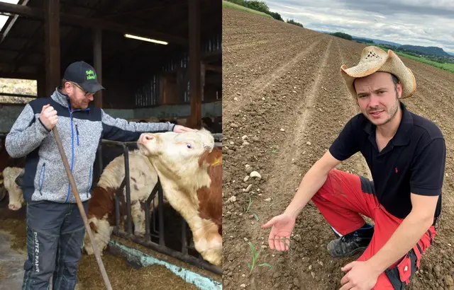 Für Stefan Leichenauer (links) und Alexander Schlenker hätte das Mercosur-Abkommen vor allem negative Auswirkungen, auch auf Rindfleisch- und Getreidegüter aus der Region.  | Foto: Philipp Findling/Privat