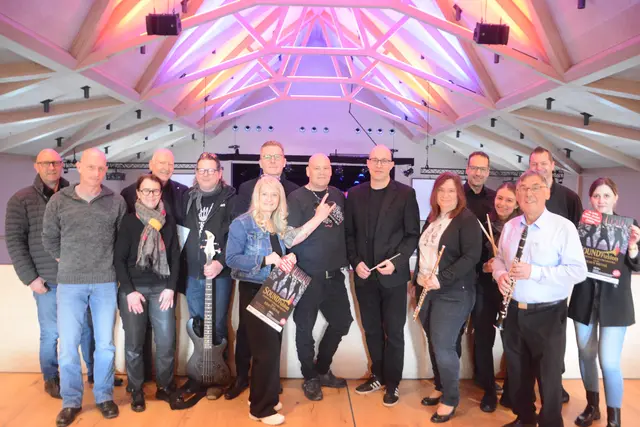 Akteure, Veranstalter und Unterstützer des Projekts "SoundFusion" laden ein zu einem besonderen musikalischen Erlebnis in der Scheffelhalle. | Foto: Tobias Lange