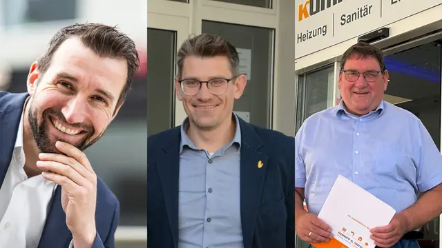 Die 1000-Euro-Prämie ist endgültig gescheitert. Dazu äußerten sich (von links nach rechts) Dominik Ruch (Geschäftsführer FX Ruch), Frederic Striegler (Zweiter Bevollmächtigter IG Metall) und Ingo Arnold (Sprecher Singener Handwerkerrunde und Geschäftsführer Kumpf und Arnold GmbH) | Foto: Collage: Sebastian Ridder, Bilder: Archiv Lange/FX Ruch