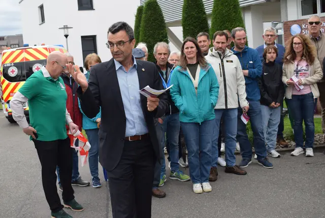 Der Geschäftsführer des Krankenhaus Stockach Bernd Zimmermann (links) warnte davor dass die Gesundheitsversorgung für rund 32.000 Menschen in Stockach und den umliegenden Gemeinden zunehmend unter Druck gerät. | Foto: Achim Holzmann