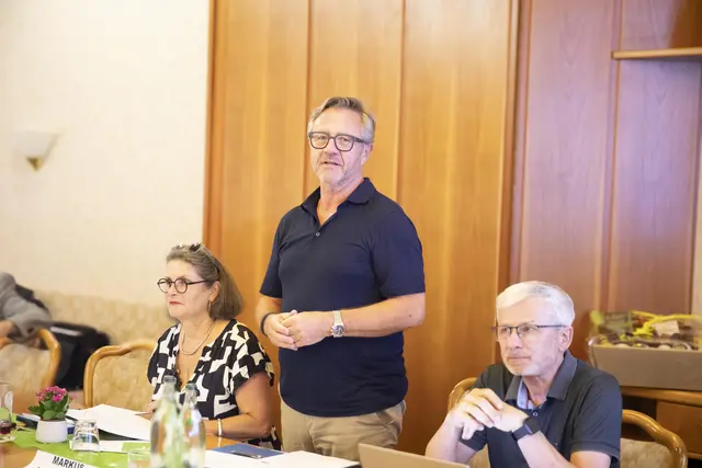 1.	Neuer nebenamtlicher Vorstand Markus Nothelfer bei seiner Vorstellung zu seiner Person | Foto: Uwe Johnen