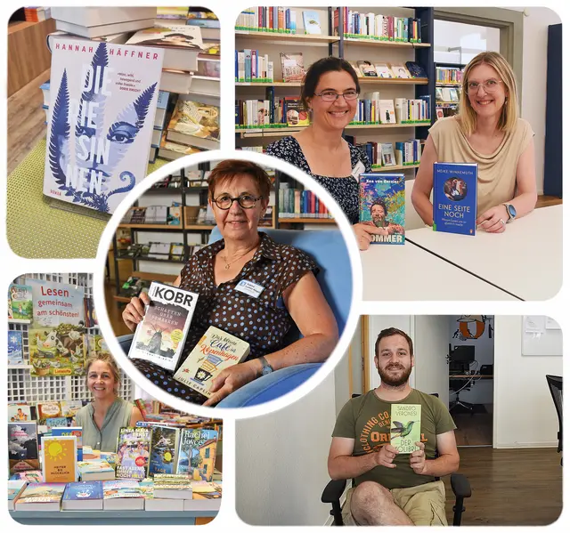 Buchhändlerinnen aus der Region sowie die WOCHENBLATT-Redaktion haben einige Literatur-Tipps für die restlichen Sommerwochen.  | Foto: swb-Collage: Melvin Beck/Bilder: Philipp Findling/Pia Schaible