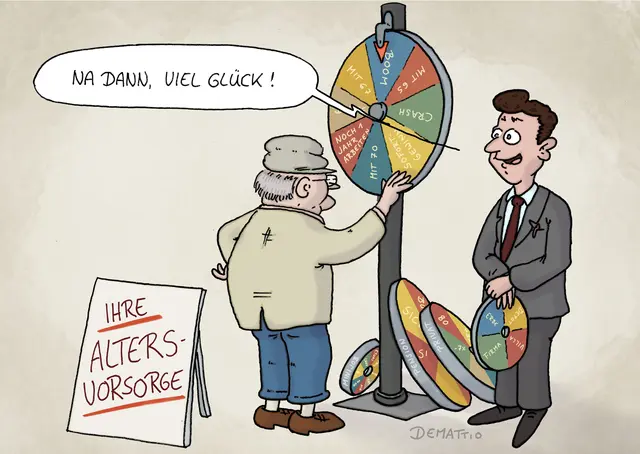 Wie es um die eigenen Finanzen im Alter bestellt ist, hängt von vielen Faktoren ab. Bringt die Reform der geförderten privaten Altersvorsorge noch mehr Glücksspiel ins Thema Rente? | Foto: Rainer Demattio